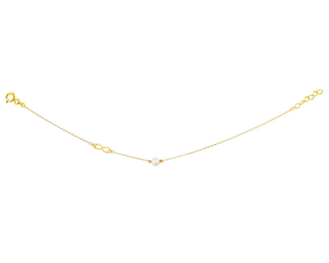 18K Gold bracelet - Pearl - Infinity - GUSC